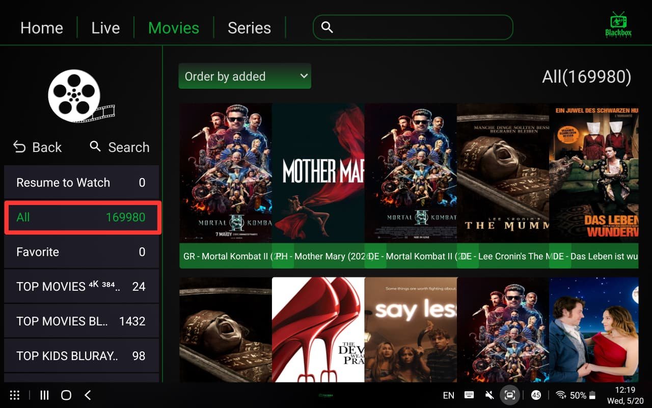 BlackBox Interface screenshot 1