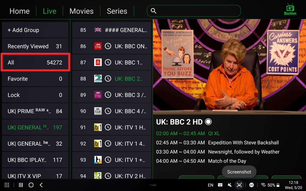 BlackBox Interface screenshot 2